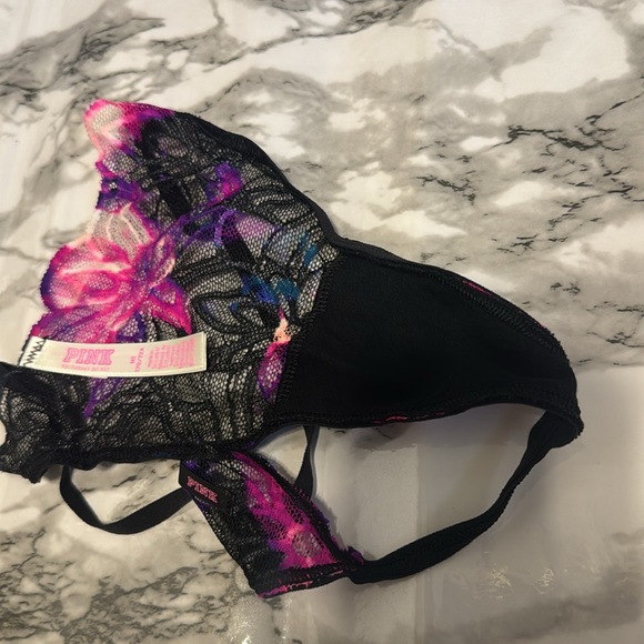 Victoria’s Secret pink Y2K Floral Lace Women's Intimate Thong panty M - Picture 6 of 6